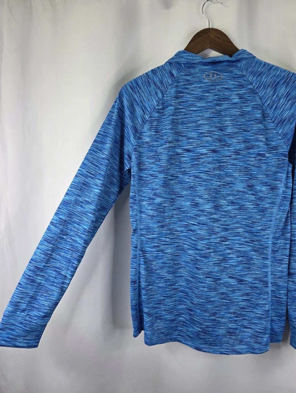 Under Armour Women’s Large Pullover 1/4 Zip Blue Stretch Long Sleeve Lightweight